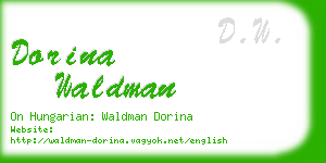 dorina waldman business card